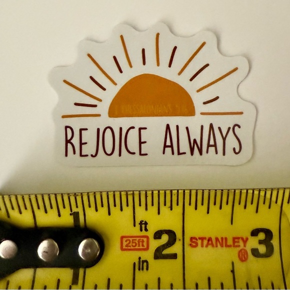 ⚪️1 Thessalonians 5:16 Bible Verse Biblical Vinyl Sticker Decal - Picture 2 of 3